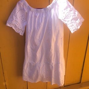 Off the shoulder embroidered  dress